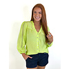 Lime Crinkle Lace Blouse