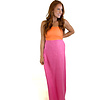 COLORBLOCK LINEN MAXI DRESS