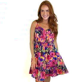  HAWIIAN BLISS SPAGETTI STRAP DRESS