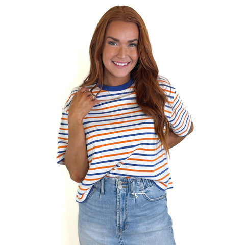 MADDOX TOP - DAZZLING STRIPE