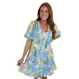 GOLDEN LILLIES BUTTON DRESS
