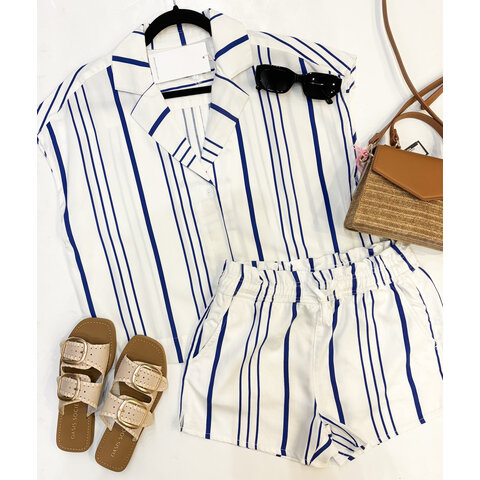 KRISSY SHORT- Monaco Stripe