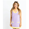 PURPLE/GOLD TERRY DRESS