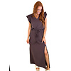 BROWN GAUZE MAXI SKIRT SET