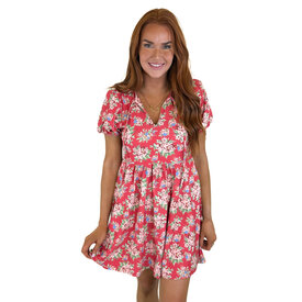  CECILY DRESS- GERANIUM POT