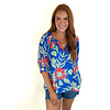 ROYAL FLORAL TRIMMED TOP