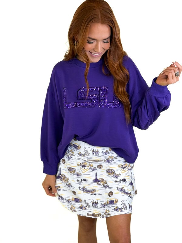 MOLLY SKORT - LSU TOILE