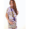 PURPLE GOLD TIGER STRIPE DRESS