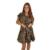 ANIMAL PRINT TIE DRESS