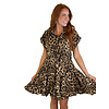 ANIMAL PRINT TIE DRESS