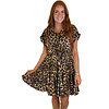 ANIMAL PRINT TIE DRESS