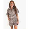 LEOPARD DENIM UTILITY ROMPER
