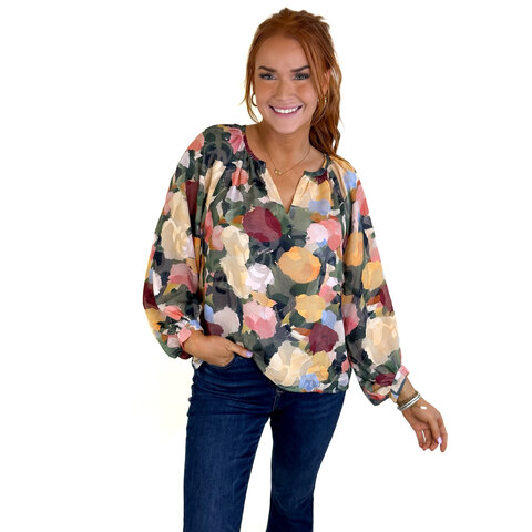 IMPRESSIONS BISHOP SLEEVE TOP