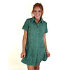 PLEATED HEM TWEED DRESS