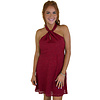 RED FRONT TWIST DRESS