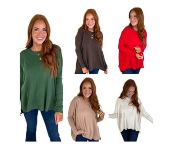 SOLID  CASHMERE BLEND SWEATER
