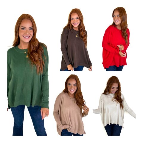SOLID  CASHMERE BLEND SWEATER