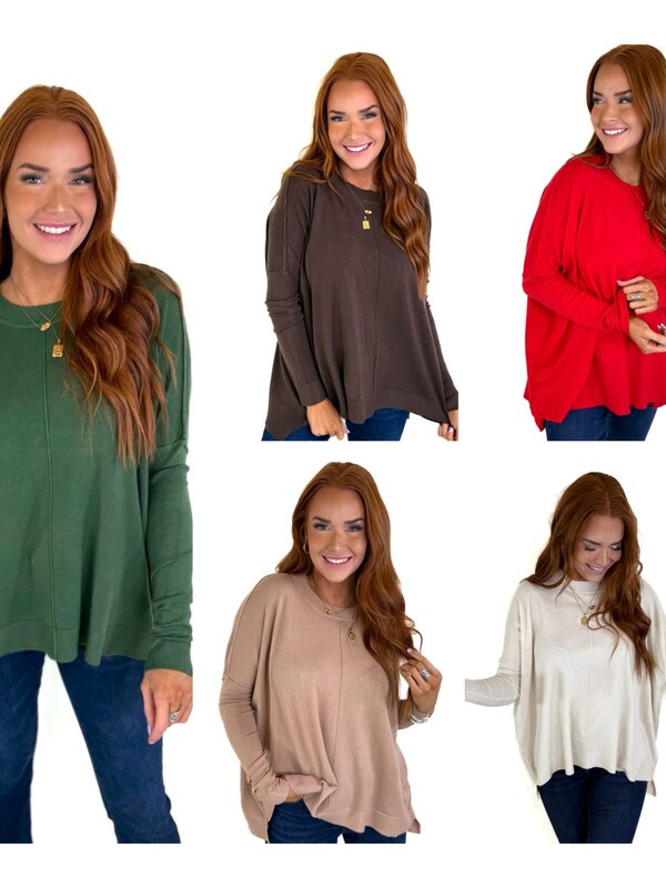 SOLID  CASHMERE BLEND SWEATER