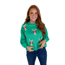  MILLIE SWEATSHIRT - CANDY CANES