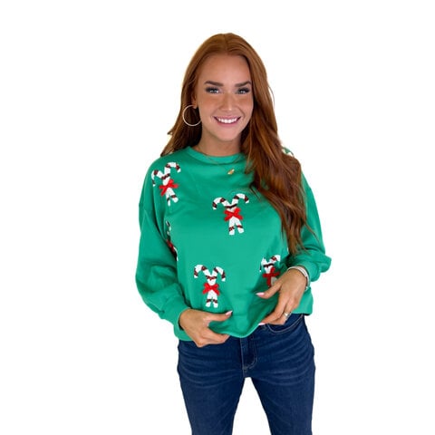 MILLIE SWEATSHIRT - CANDY CANES