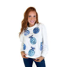  KELLY SWEATSHIRT-  BLUE ORNAMENTS
