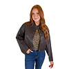 CHOCOLATE FAUX LEATHER JKT