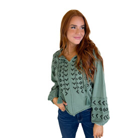  GILY TOP - SLATE GREEN