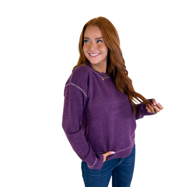  MILLIE TOP - DARK HEATHER