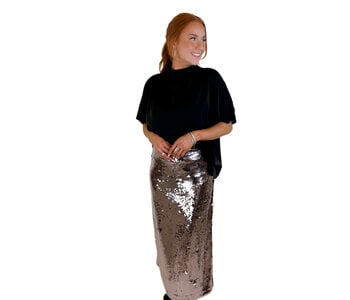 BENNET SKIRT- GREY SEQUIN