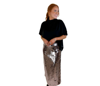BENNET SKIRT- GREY SEQUIN