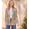 Champagne Sequin Blazer