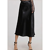 MIDI LENGTH BLACK SATIN SKIRT