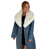 DENIM COAT W/ REMOVEABLE FUR COLLAR