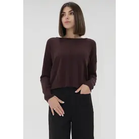  PEMA CREW SWEATER - DARK FIG