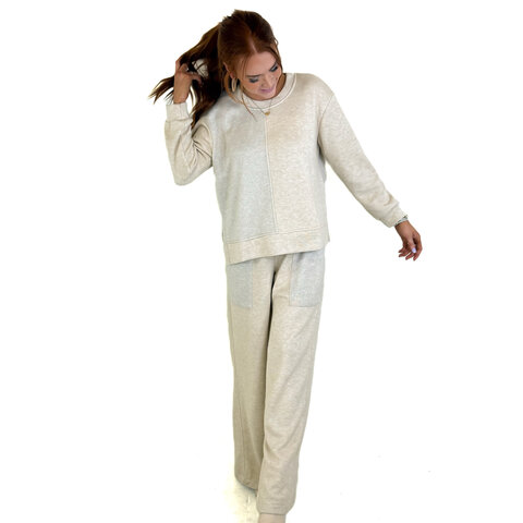 CAMEL WOVEN SOFT PANT SET