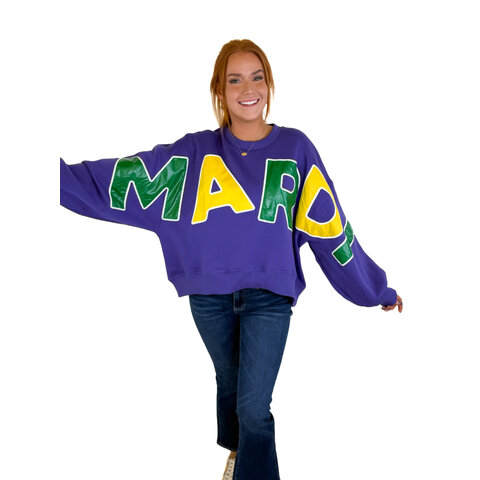 Mardi Gras Balloon Slv Pullover