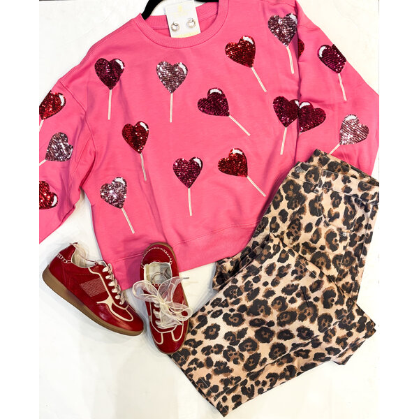  Millie Sweatshirt- Sequin Lollipop