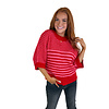 RED STRIPE SLOUCHY SWEATER