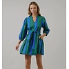 Leola Stripe Shift Dress- Blue/Green