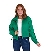 Green Solid Sport Jacket W/Hood