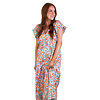 Floral VNeck Novelty Button Maxi