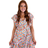 Floral VNeck Novelty Button Maxi