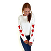 OFF WHITE HEART SLEEVE SWEATER