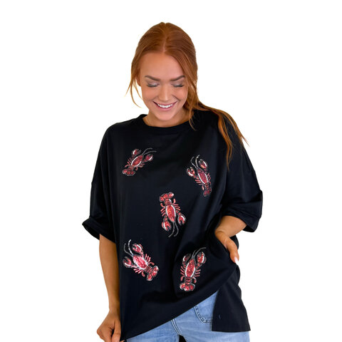 SEQUIN CRAWFISH TOP