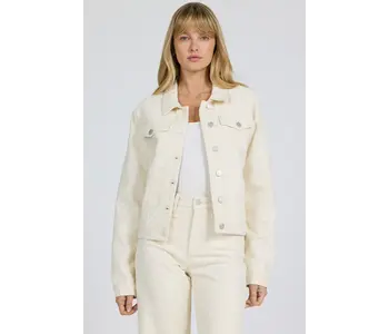 Ainsley Denim Jacket- Wheat Lace