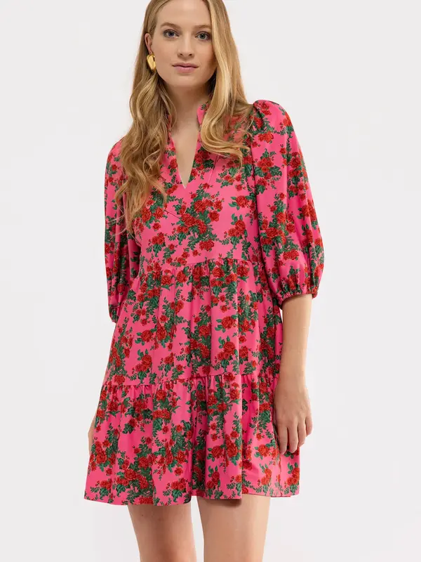 TORY DRESS - SHRUB ROSE