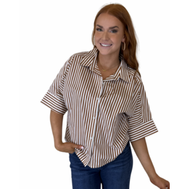  Tiria Top- Cocoa Stripe