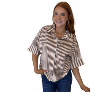 Tiria Top- Cocoa Stripe