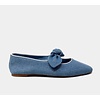 DENIM BOW FLAT