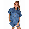 DENIM BUTTON UP SHORT SET